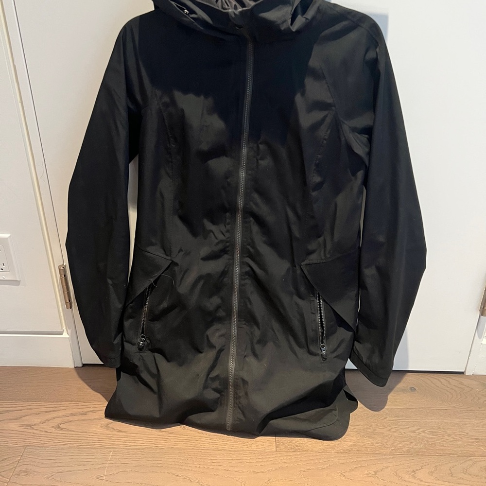 Black Hooded Zip-Up Jacket